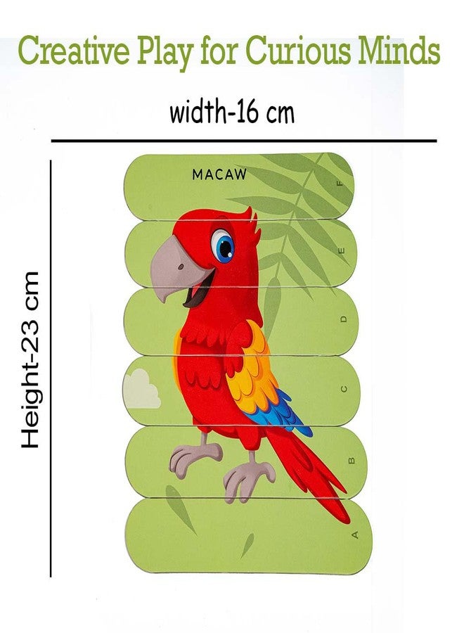 THE BOOK TREE Birds Stick Puzzle | 24pcs Double-Sided Cardboard Puzzles | 8 Fun Bird-Themed Puzzles for Learning & Play | Boosts Creativity & Focus | Ideal for Ages 3+ - Image 3